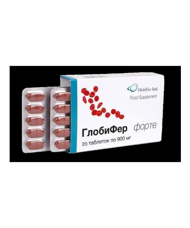Globifer Forte N20 Table 900mg - 2pcs - Buy Online on GoSupps.com