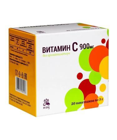 Erzig Vitamin C 900 mg without a flavor n20 packet-plow pores for 5.0 - Buy Online on GoSupps.com