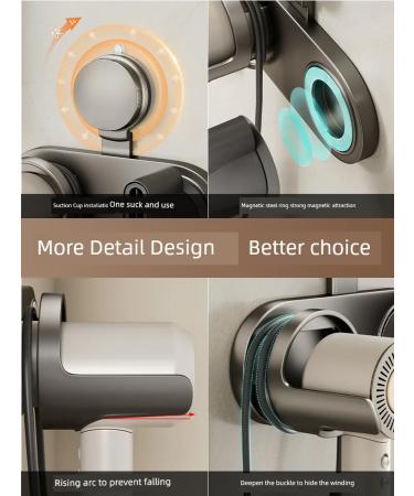 Holder for the hair dryer magnetic dust with suction - Buy Online on GoSupps.com