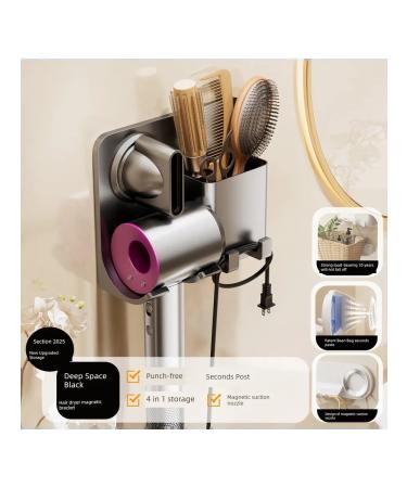 New magnetic holder for a hairdryer deep cosmos gray