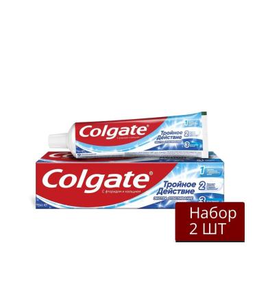 COLGATE Set 2 pieces of toothpaste triple action