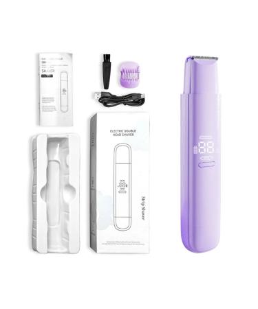 2B1 electric trimmer for bikini and face leather violet