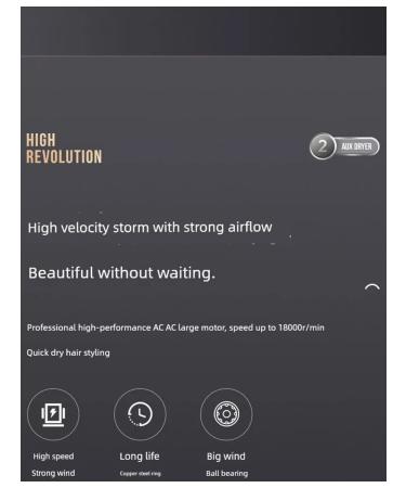 Hairdryer AUX OAKS-2200W strong wind 50 million ions blue - Buy Online on GoSupps.com