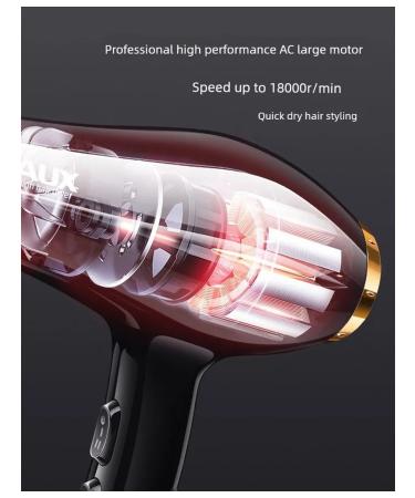Hairdryer AUX OAKS-2200W strong wind 50 million ions blue - Buy Online on GoSupps.com
