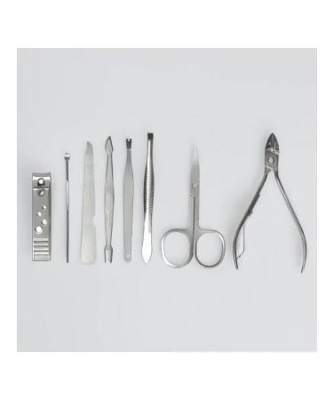 Set of manicure tools in a stylish case