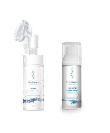 SHESMART Cleaning foam set + night cream-exit