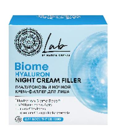 Beauty and care Natura Siberica Lab Biome Hyaluron Night Hyaluronic Facial Cream Filler 50 ml - Buy Online on GoSupps.com