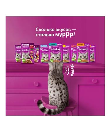 WHISKAS Wet food for adult cats of jelly with rabbit 28pcs x 75g - Buy Online on GoSupps.com