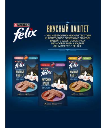 FELIX Wet food paste for cats beef lamb 75g x 26pcs - Buy Online on GoSupps.com