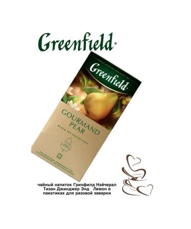 Greenfield Black tea Gourmand Pear 25 bags 3 pieces - Buy Online on GoSupps.com