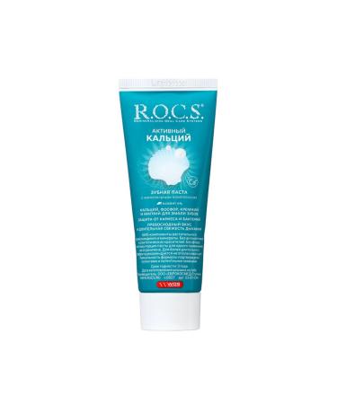 Toothpaste r o c s "Active calcium" - Buy Online on GoSupps.com