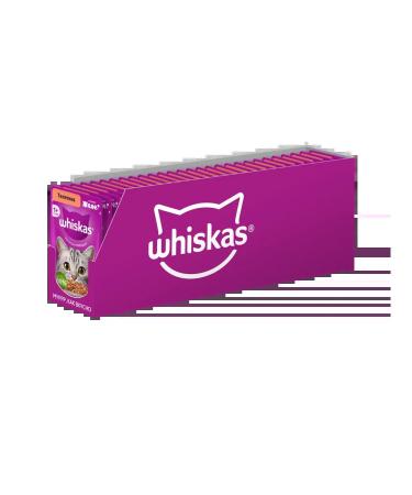 WHISKAS Wet food for adult cats of jelly with veal 28pcs x 75g - Buy Online on GoSupps.com