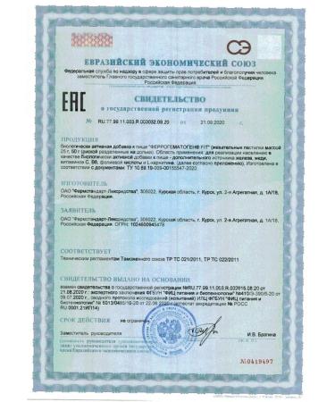 PHARMSTANDART-LEKSREDSTVA OJSC Ferrogematogen Fit 50.0 Zhevi Pastille - 2pcs - Buy Online on GoSupps.com