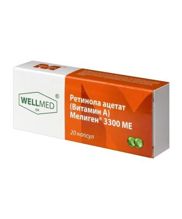 Meligen Retinola Acetate Vitamin A 3300MU N20 KAKS PO - 2pcs - Buy Online on GoSupps.com