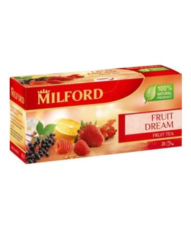Milford Herbal tea sweet strawberries and raspberries - Buy Online on GoSupps.com