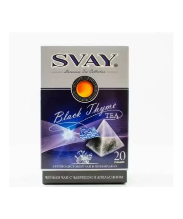 SVAY Black tea with thyme thyme 20 pyramids of 25 g - Buy Online on GoSupps.com