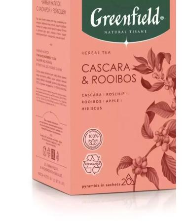 Greenfield Tea of herbal tisane cascara rooibos 20 pak 18 g - Buy Online on GoSupps.com
