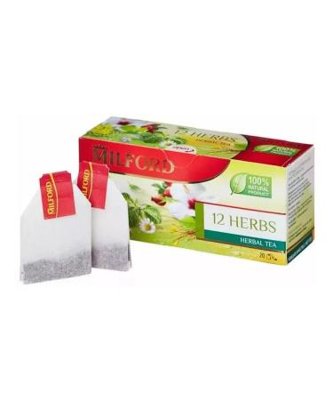 Milford Herbal tea 12 herbs 20 pack - Buy Online on GoSupps.com