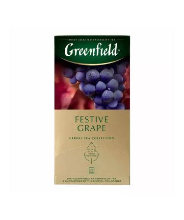 Greenfield Herbal Festive Grape tea 25 bags - Buy Online on GoSupps.com