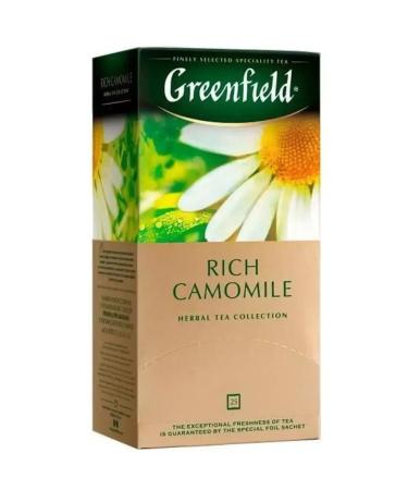 Greenfield Herbal tea rich camomile 25 bags - Buy Online on GoSupps.com