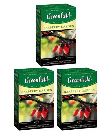 Greenfield Black tea Barberry Garden 100 g 3 pcs