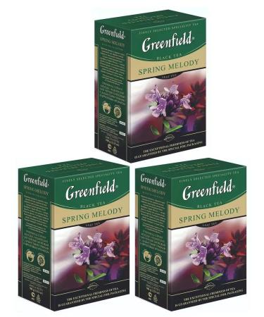 Greenfield Black tea with thyme Spring Melody 100 g 3 pcs
