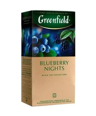 Greenfield Black Blueberry Nights tea 25 bags - Buy Online on GoSupps.com
