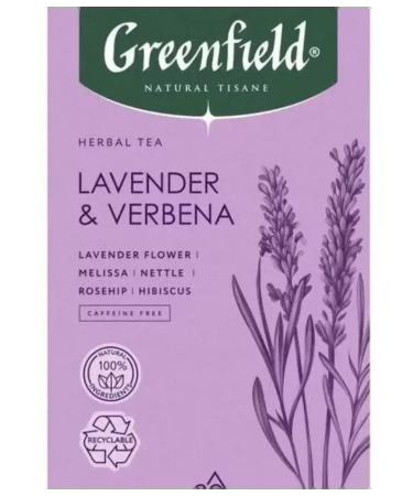 Greenfield Herbal tea lavender verbena 20 pyramids of 18 g - Buy Online on GoSupps.com