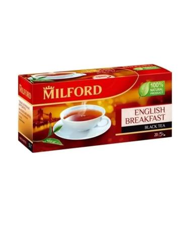 Milford Black English breakfast 20 pack. x 1.75 gr - Buy Online on GoSupps.com