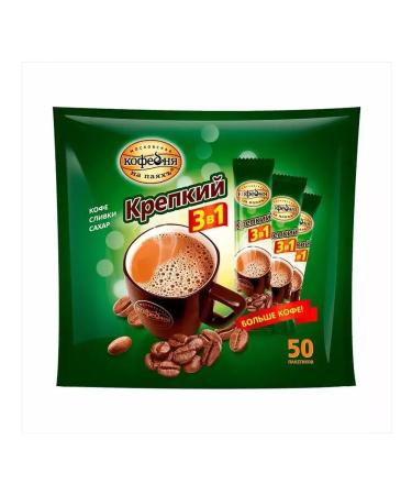 Moscow Coffee Shop on Shares Soluble coffee 3V1 strong 50 packages