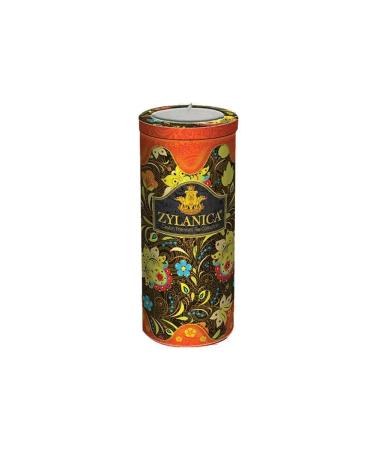 Zylanica Black tea Folk Desing Orange with a candle 100 g