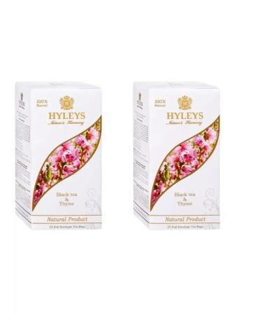 HYLEYS Black tea with thyme 2 units of 25 bags