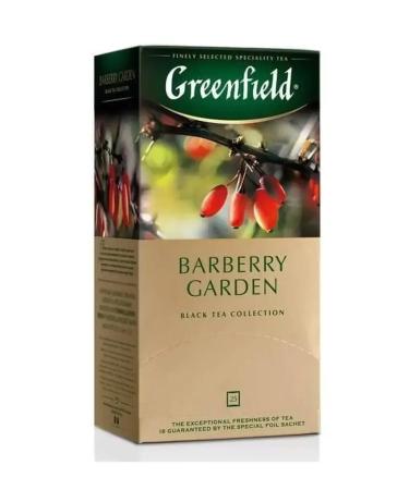 Greenfield Black tea Barberry Garden 25 bags - Buy Online on GoSupps.com