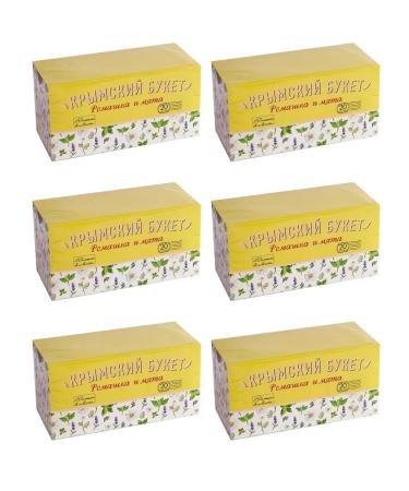 CRIMEAN BOUQUET Tea drink chamomile and mint 20 bags 6 pcs