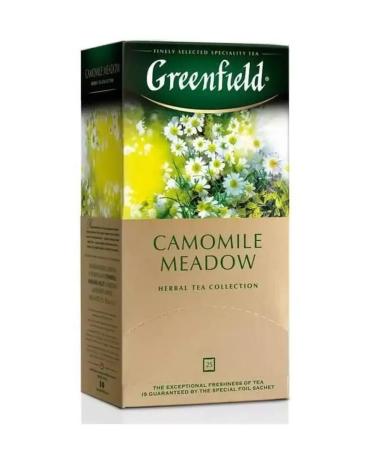 Greenfield Herbal Camomile Meadow tea 25 bags - Buy Online on GoSupps.com