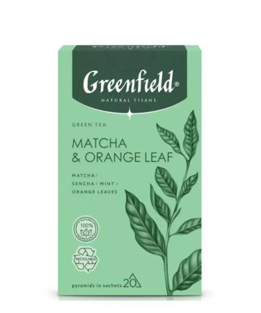 Greenfield Tea in the pyramids Tisane Matcha Orange Leaf 4 U to 20 PAC - Buy Online on GoSupps.com