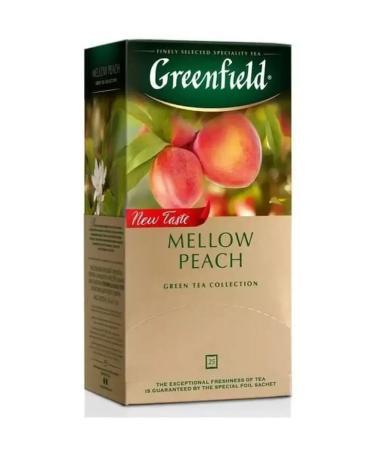 Greenfield Green tea Mellow Peach 25 bags - Buy Online on GoSupps.com