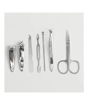 A manicure set with a bright design