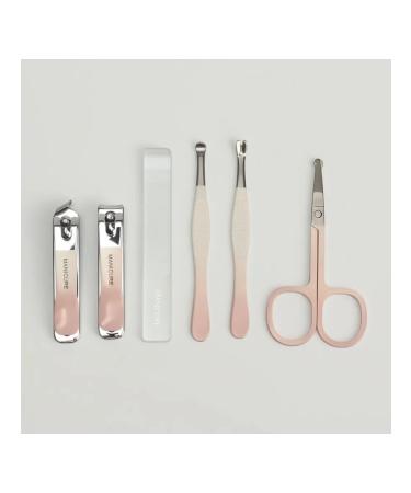 Compact manicure set with a case