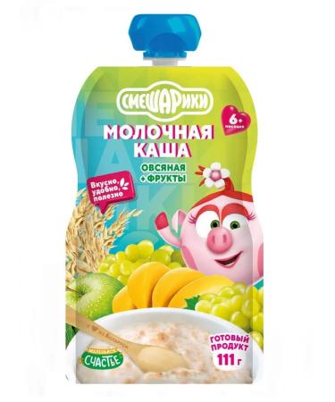 A little happiness Milk oatmeal + fruits in pauly 12pcs Smeshariki - Buy Online on GoSupps.com