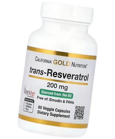 California Gold Nutrition Trans-reratrol 200 mg 60 capsules