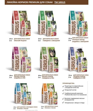 Sirius food for puppies and young dogs lambs with rice 2 kg - Buy Online on GoSupps.com
