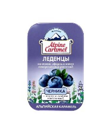 Beauty Alpine Caramel lollipops for children with natural honey and vitamin C blueberry flavor 53g - Buy Online on GoSupps.com