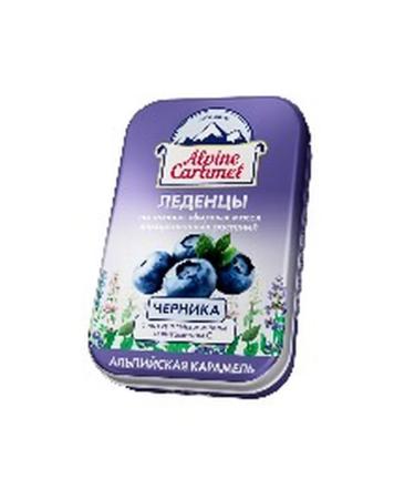 Beauty Alpine Caramel lollipops for children with natural honey and vitamin C blueberry flavor 53g - Buy Online on GoSupps.com