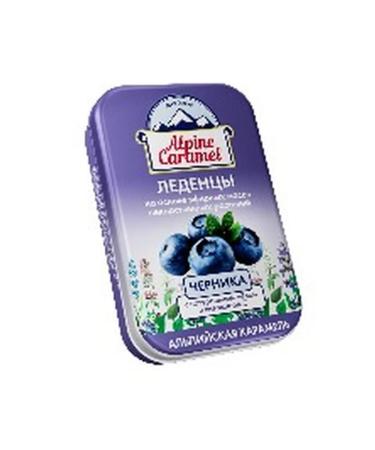 Beauty Alpine Caramel lollipops for children with natural honey and vitamin C blueberry flavor 53g - Buy Online on GoSupps.com