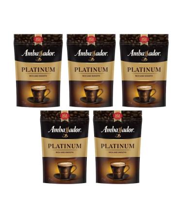 AMBASSADOR Platinum Soluble coffee Platinum 75 g 5 pcs - Buy Online on GoSupps.com