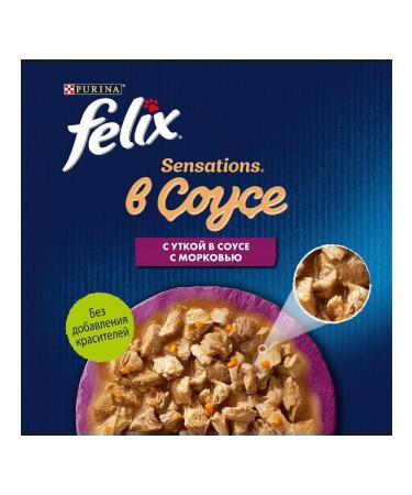 FELIX Wet food for cats with duck in sauce 75g x 26pcs - Buy Online on GoSupps.com