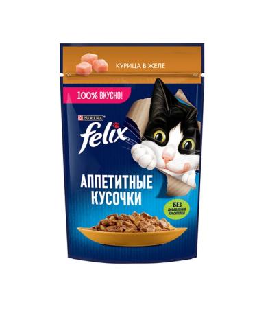 FELIX Wet food for cats with chicken in jelly 75g x 26pcs