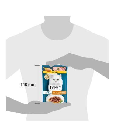 Gourmet Wet food de-lux for cats with chicken 75g x 26pcs - Buy Online on GoSupps.com