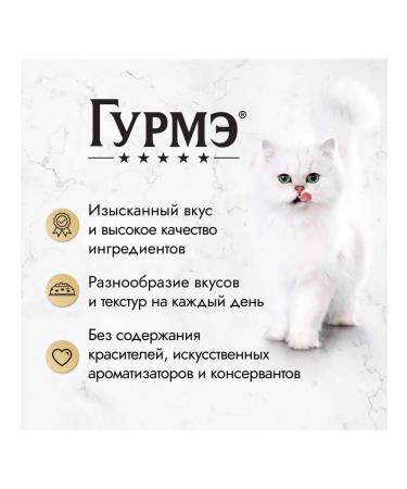 Gourmet Wet food de-lux sauce for cats with salmon 75g x 26pcs - Buy Online on GoSupps.com